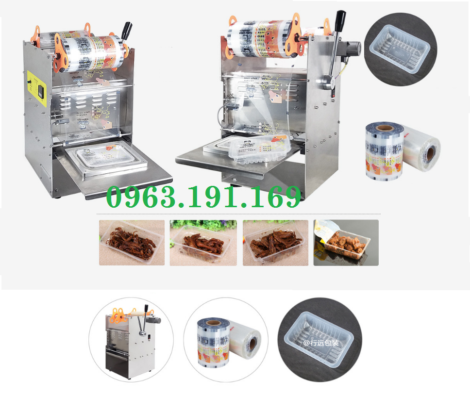 Máy dán màng khay thực phẩm